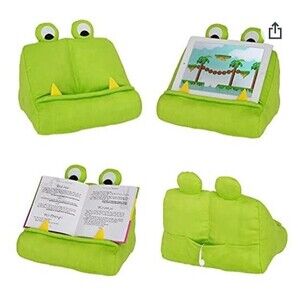Cuddly Reader Children iPad Stand Tablet Stand-monster green